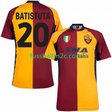 Fußballtrikots AS Rom Batistuta 20 2000 2001 Retro Heim Trikotsatz